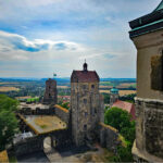 Blick über die Stolpener Burg in die weite Landschaft
